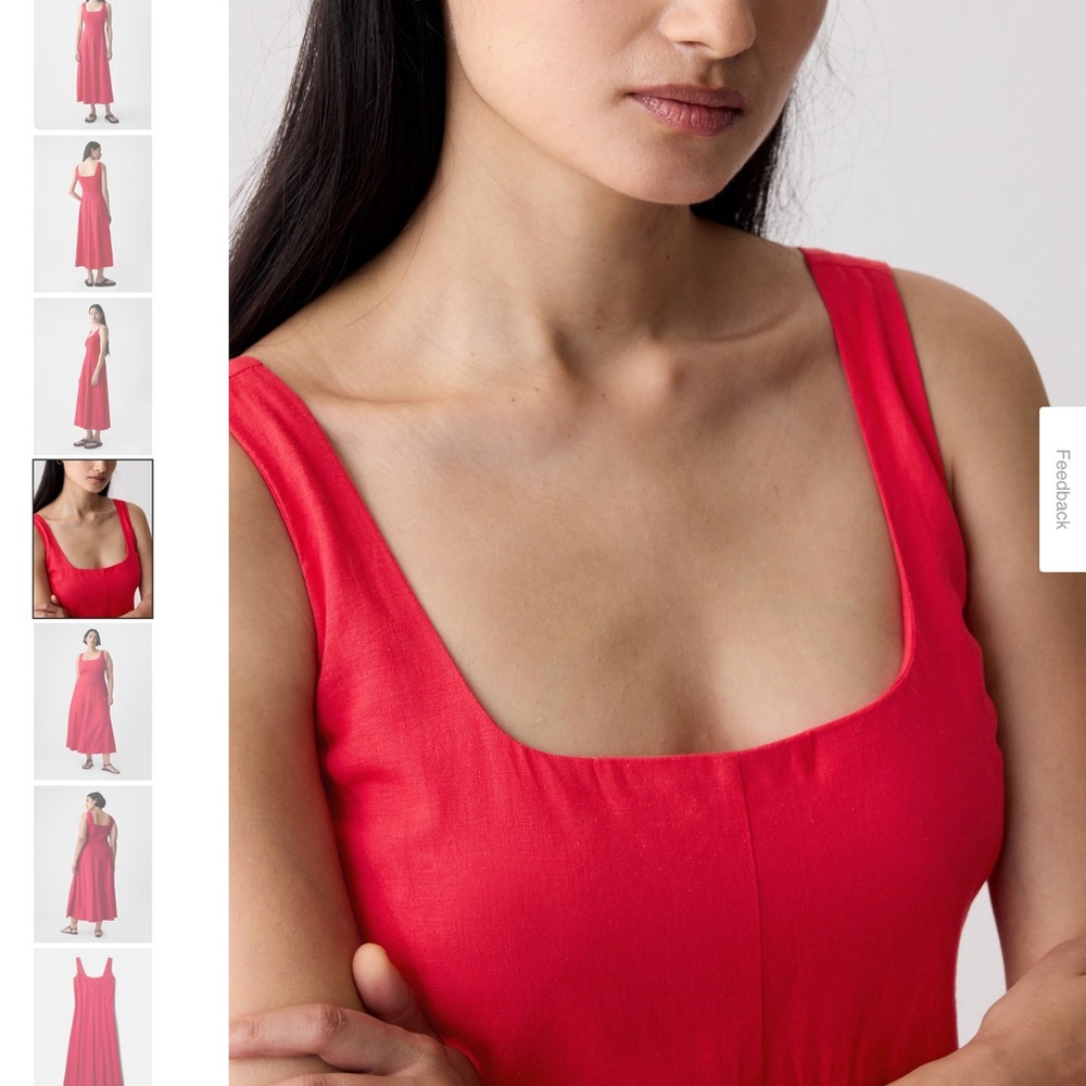 NWT Gap Red linen dress - Picture 2 of 6